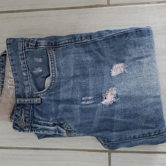 Gap Straight Leg Pink Distressed Jeans - Picture 1 of 6